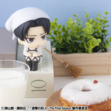 Attack on Titan Look Up PVC Statues Levi Cleaning up Ver. & Mikasa Ackerman (with gift) 11 cm