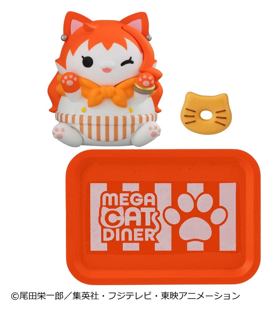 One Piece Mega Cat Project Mini Figures NyanPieceNyan! Diner! 3 cm Blind Box Display (6)