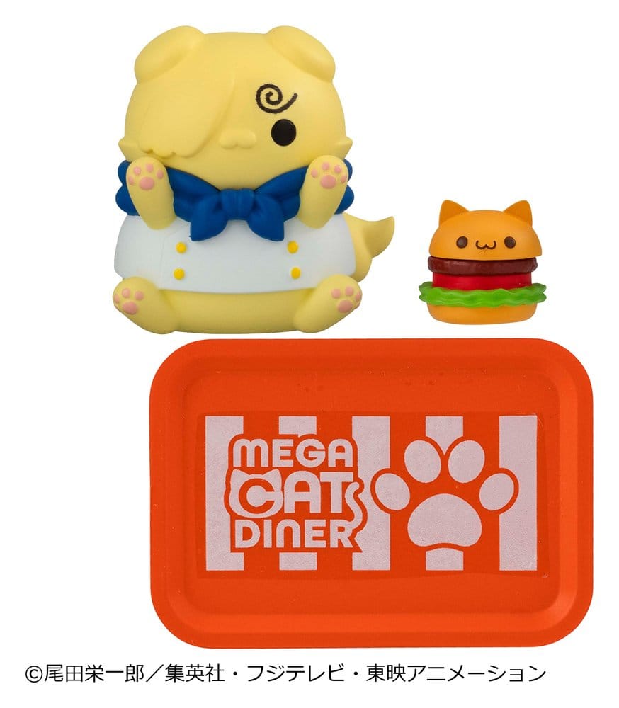 One Piece Mega Cat Project Mini Figures NyanPieceNyan! Diner! 3 cm Blind Box Display (6)
