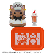 One Piece Mega Cat Project Mini Figures NyanPieceNyan! Diner! 3 cm Blind Box Display (6)