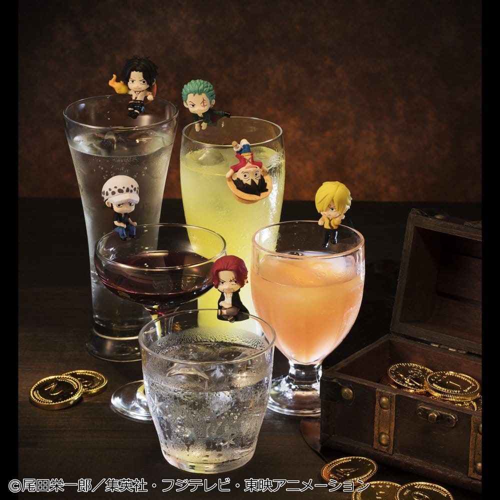 One Piece Ochatomo series Mini Figures Pirates Party 4 cm Blind Box Display (8) (Repeat)