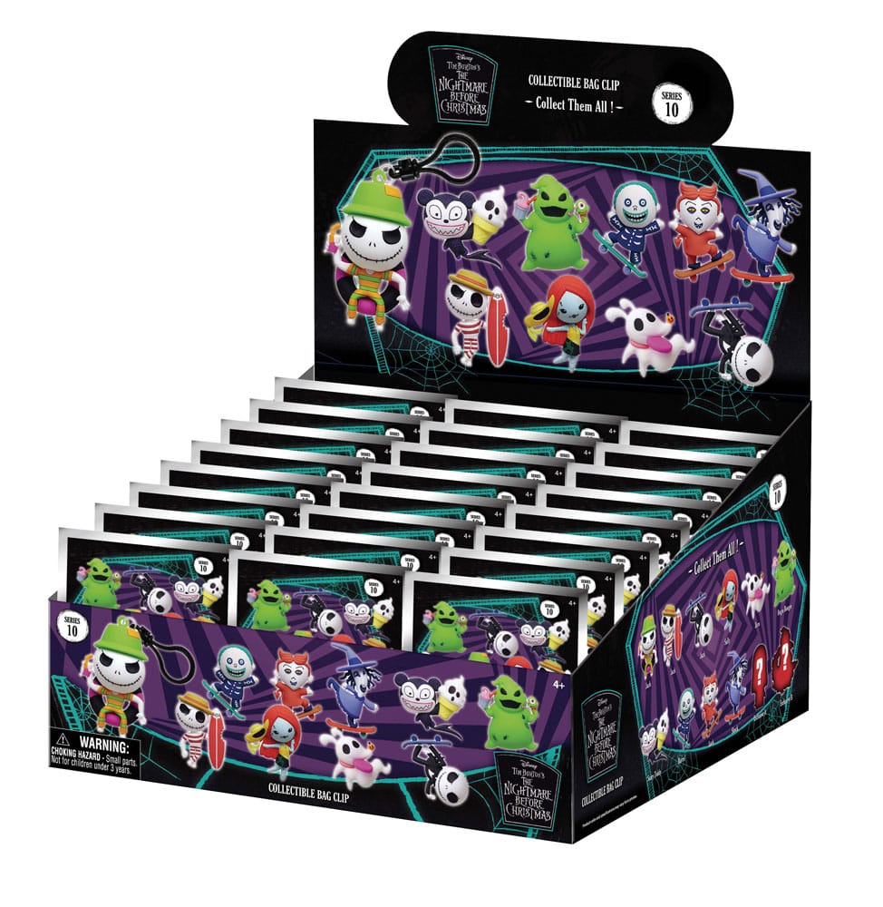 The Nightmare Before Christmas PVC Bag Clips Series 10 Display