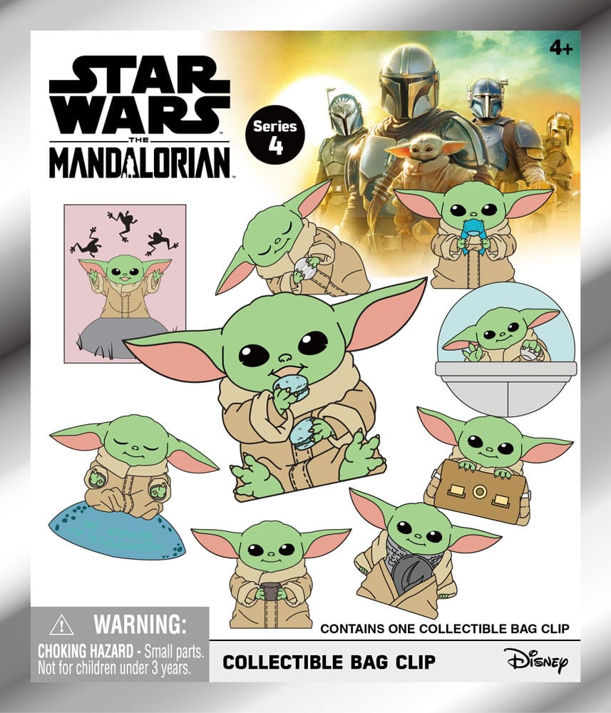 Star Wars 3D Foam Bag Clips Best of Grogu Series 1 Display (24)