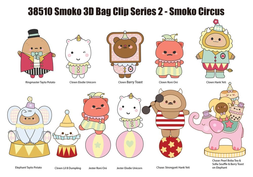 Smoko 3D PVC Bag Clips Series 2 Display (24)