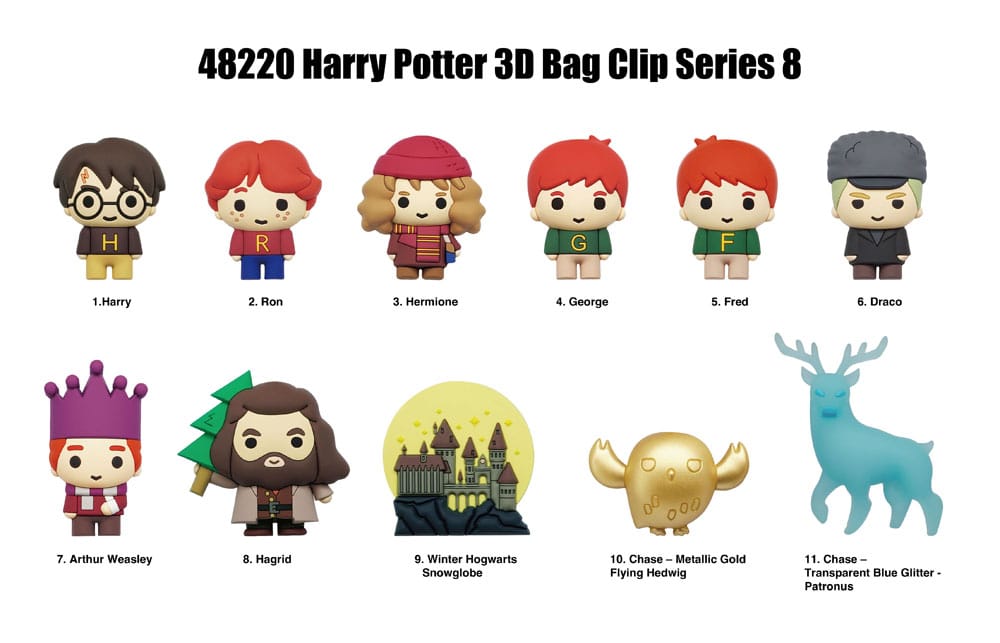 Harry Potter 3D PVC Bag Clips Series 8 Display (24)