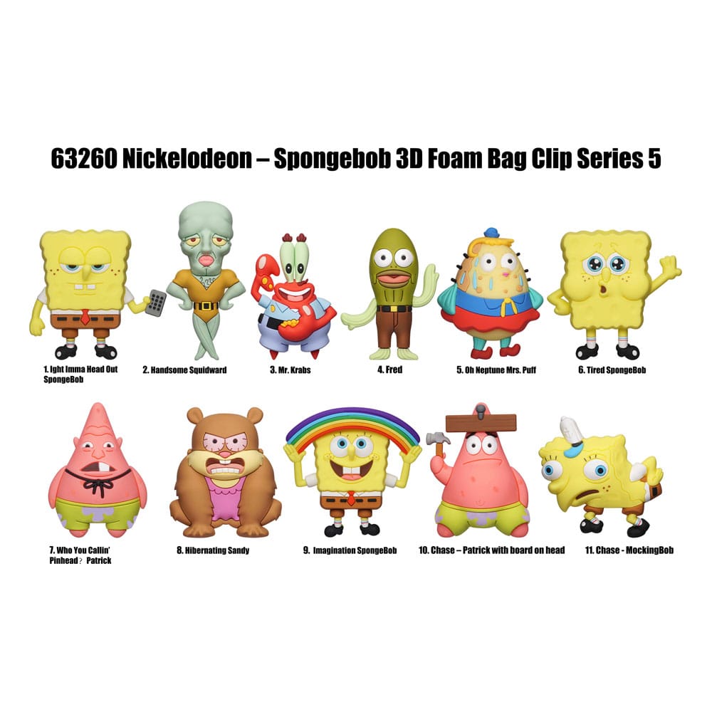 SpongeBob Squarepants Series 5 3D PVC Bag Clip
