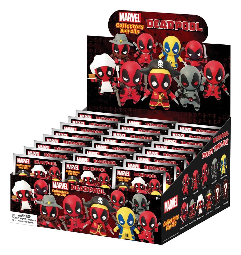 Deadpool PVC Bag Clips Series 1 Display (24)