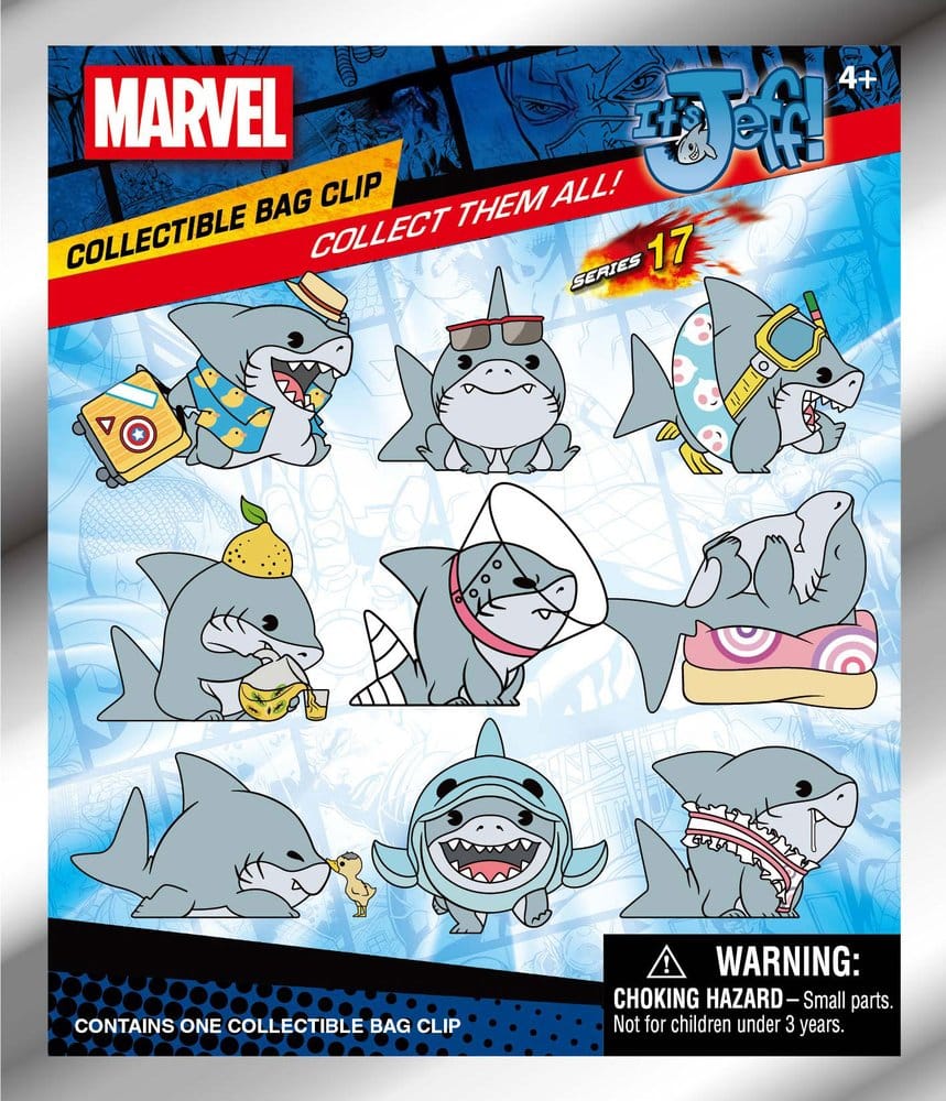 Marvel Rivals 3D PVC Bag Clips Jeff the Land Shark Series 17 Display (24)