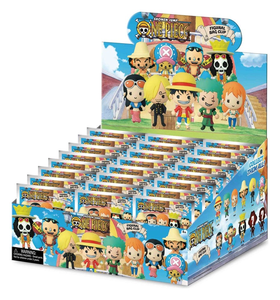 One Piece 3D PVC Bag Clips Serie 1 Display (24)