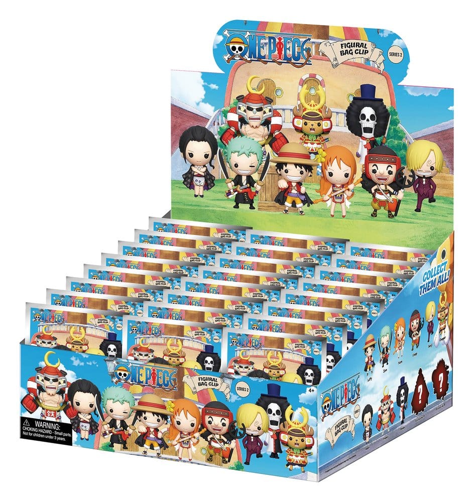 One Piece 3D PVC Bag Clips Series 2 Display (24)