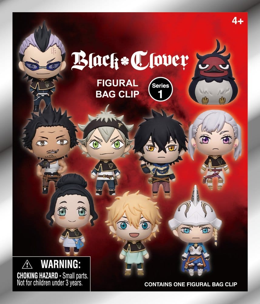 Black Clover 3D PVC Bag Clips Serie 1 Display (24)