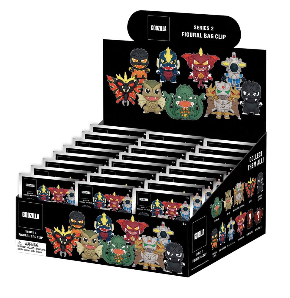 Godzilla 3D PVC Bag Clips Series 2 Display