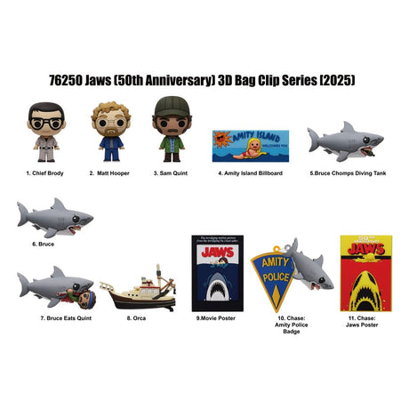 Jaws 50th Anniversary Series 1 3D PVC Bag Clip