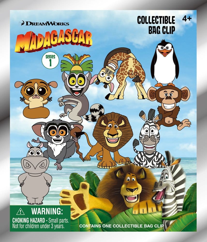 Madagascar 3D PVC Bag Clips Serie 1 Display (24)