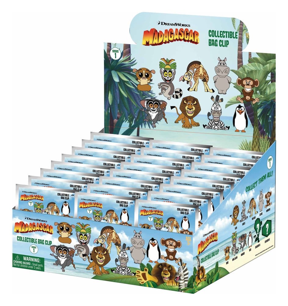 Madagascar 3D PVC Bag Clips Serie 1 Display (24)