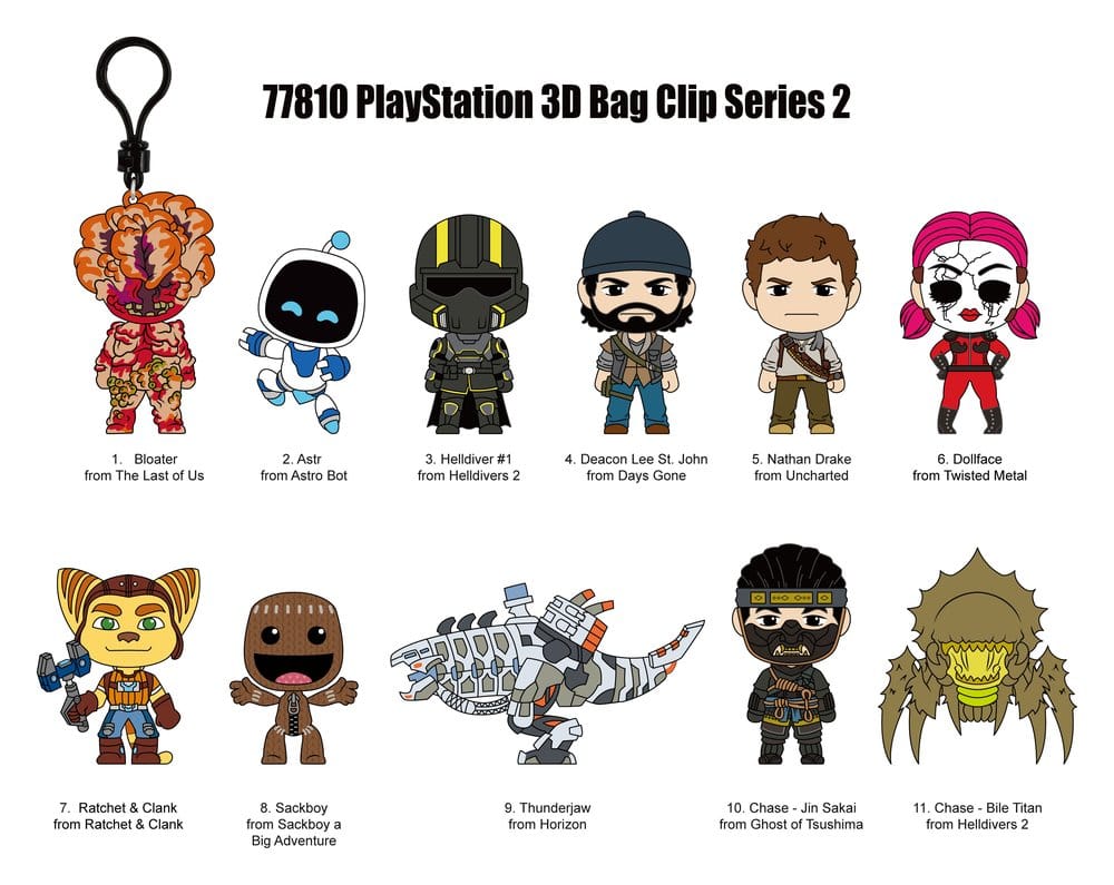 Sony PlayStation 3D PVC Bag Clips Series 2 Display (24)