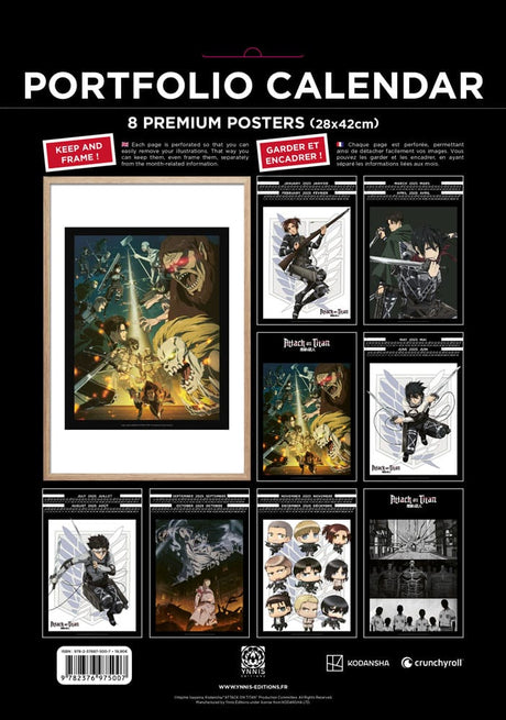Attack on Titan 2025 Portfolio Calendar