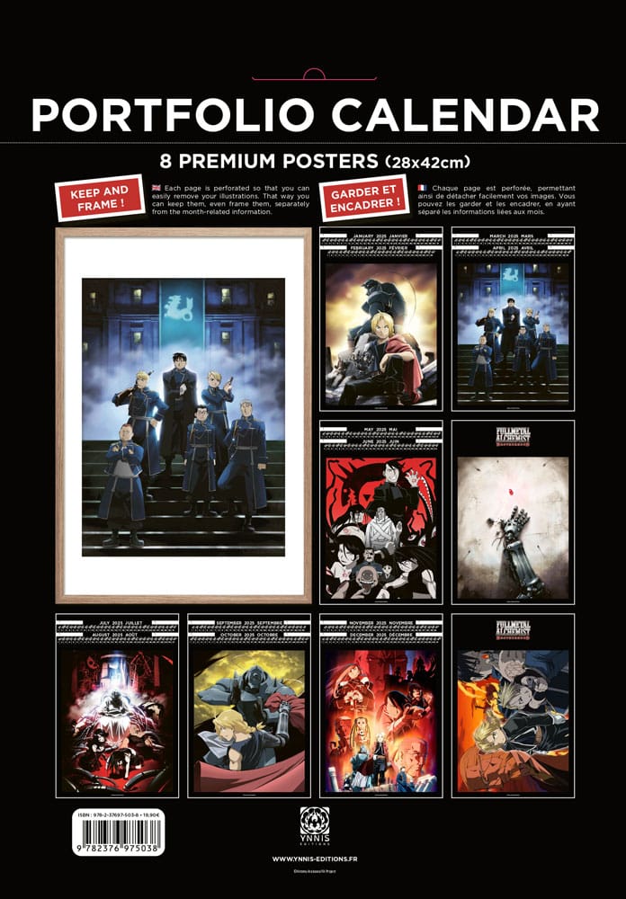 Fullmetal Alchemist 2025 Portfolio Calendar