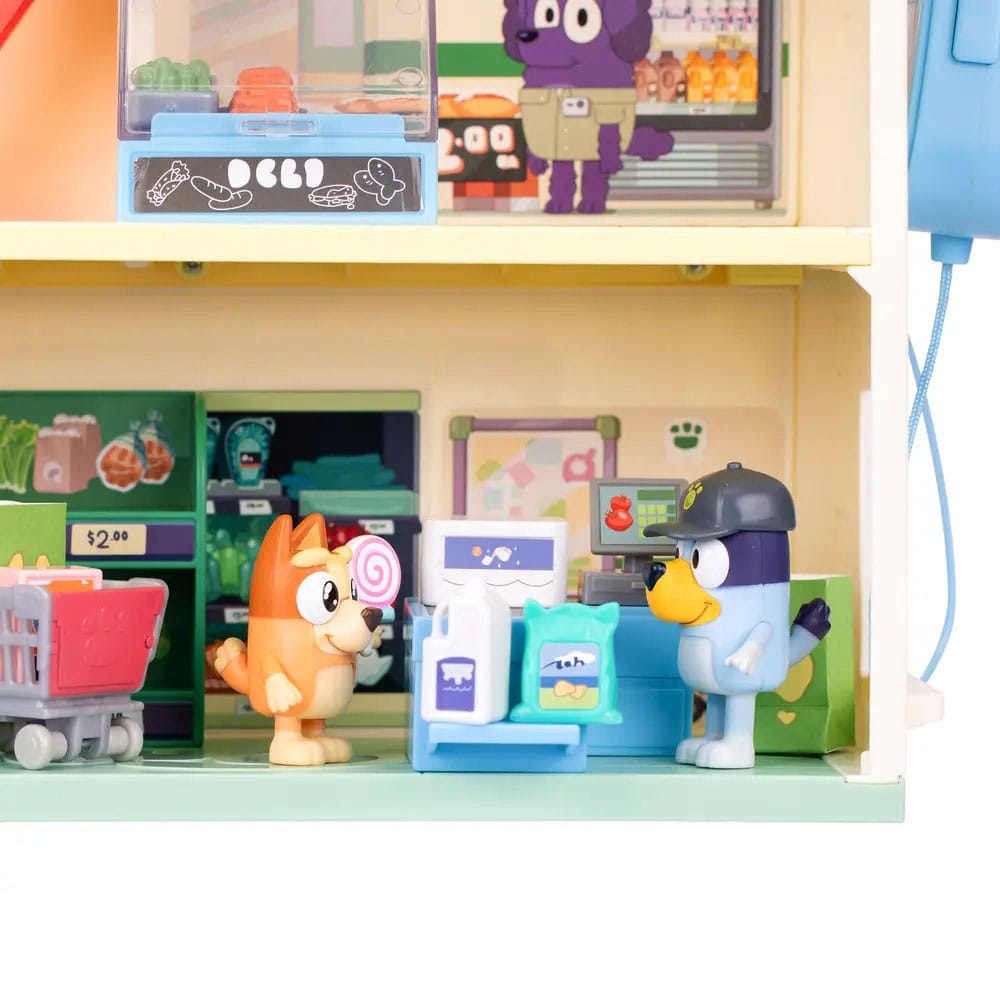 Bluey Mini Figure Playset Bluey Let's Play Chef Supermarket