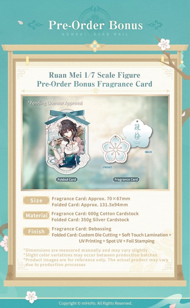Honkai: Star Rail PVC Figure 1/7 Ruan Mei Plumblossom Letter Ver. With Bonus 18 cm
