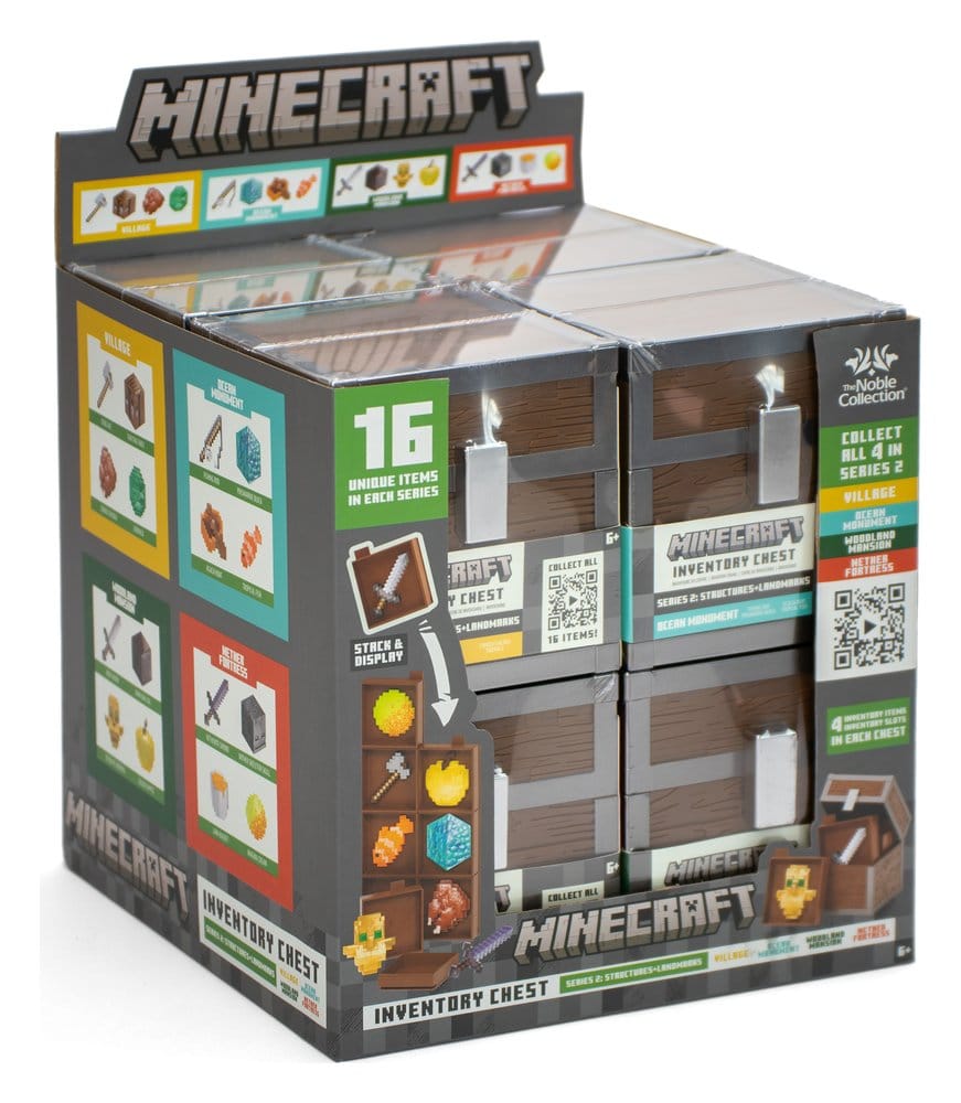 Minecraft Mini Figures Loot Chest Series 2 Blind Box Display (16)