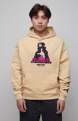 Naruto Shippuden Graphic Beige Hooded Sweater