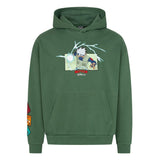 Naruto Shippuden Graphic Green Hooded Sweater