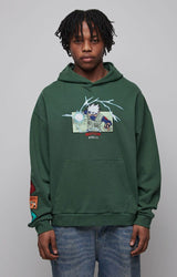 Naruto Shippuden Graphic Green Hooded Sweater