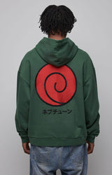 Naruto Shippuden Graphic Green Hooded Sweater