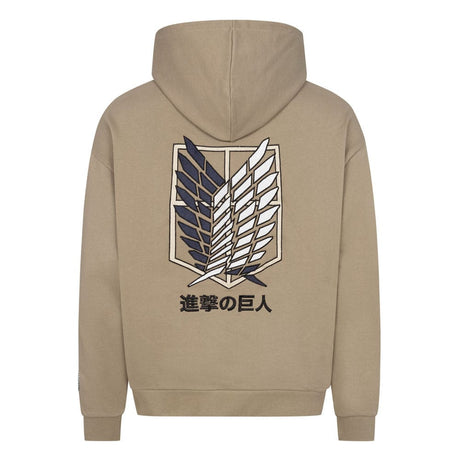 Attack on Titan Graphic Khaki Hooded Sweater
