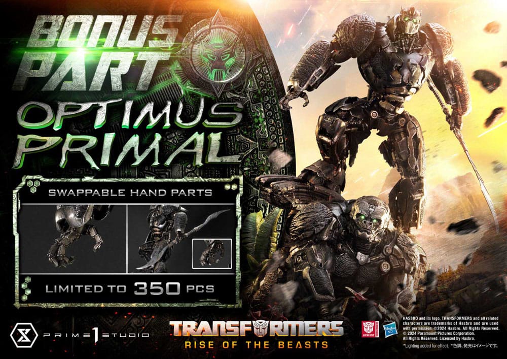 Transformers: Rise of the Beasts Museum Optimus Primal 72 cm Ultimate Bonus Version Masterline Statue