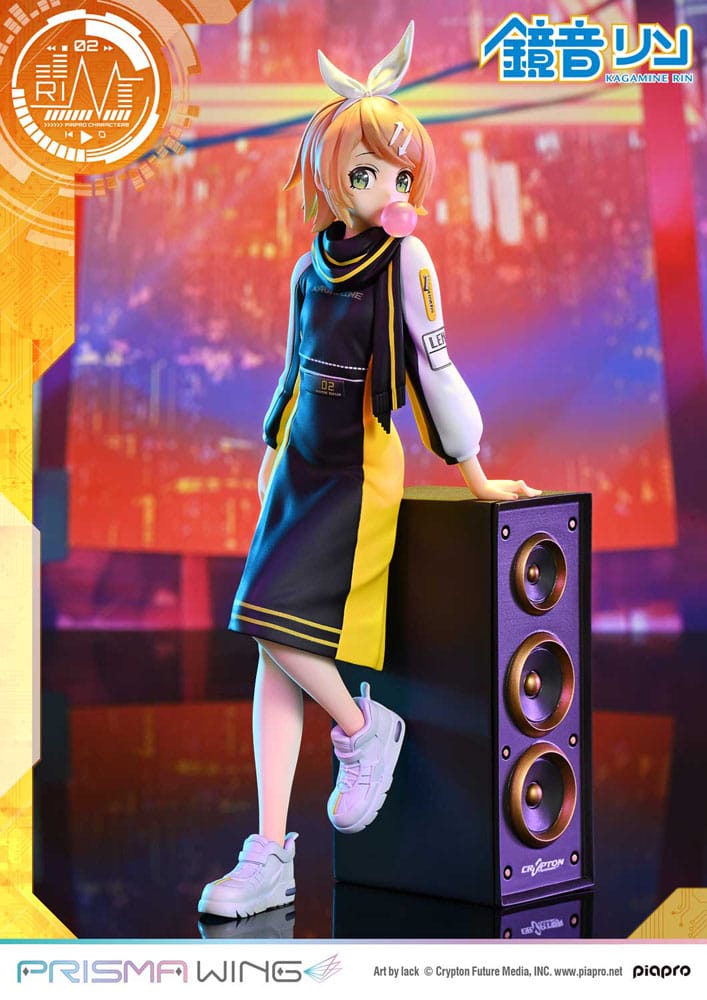 Vocaloid Piapro Characters Prisma Wing Kagamine Rin (Art by lack) 21 cm 1/7 PVC Statue