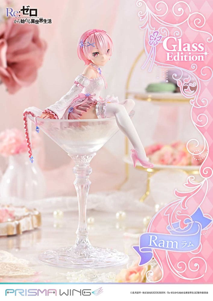 Re:ZERO Starting Life in Another World Prisma Wing PVC Statue 1/7 Ram Glass Edition 24 cm