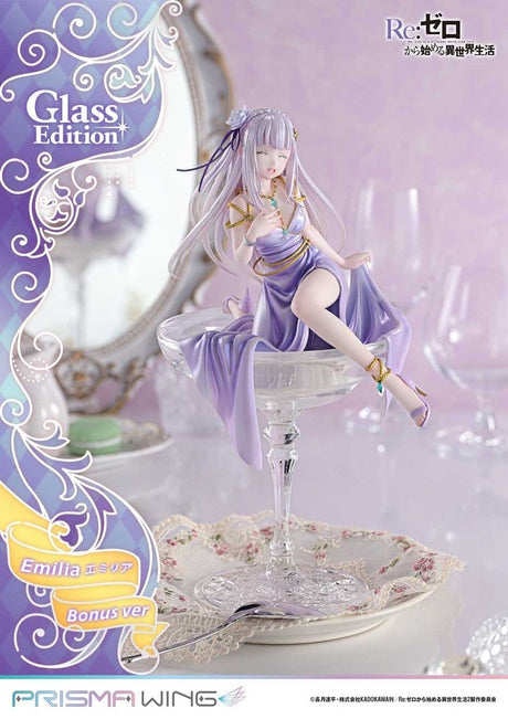 Re:Zero Prisma Wing Statue 1/7 Emilia Glass Edition Bonus Version 29 cm