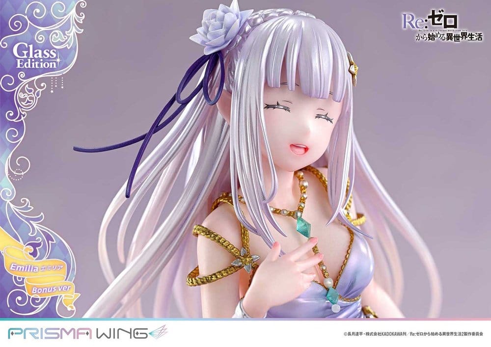 Re:Zero Prisma Wing Statue 1/7 Emilia Glass Edition Bonus Version 29 cm