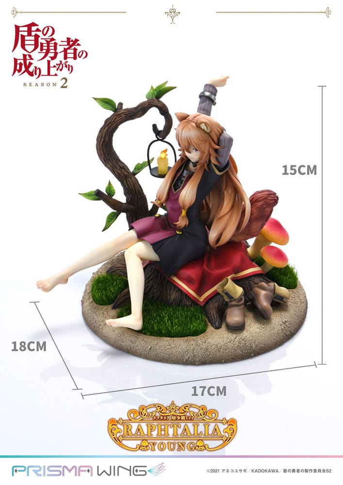 The Rising of the shield Hero Season 2 Raphtalia Young Version 15cm 1/7 Scale Prisma Wing PVC Statue