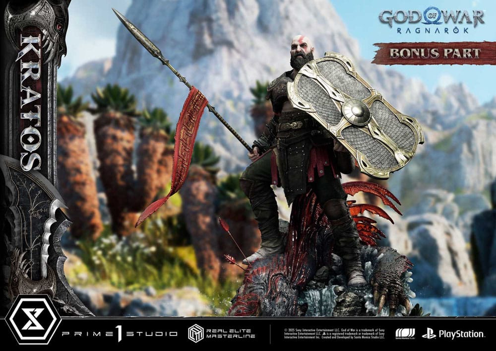 God of War Ragnarok Real Elite Kratos Ultimate Bonus Version 95 cm 1/3 Masterline Series Statue