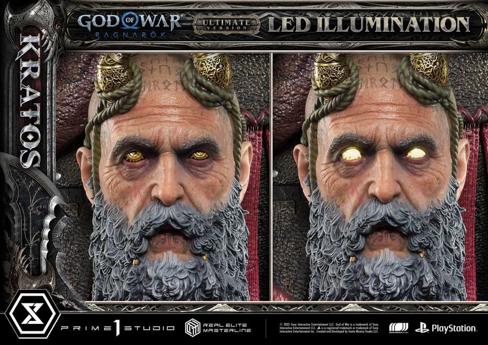 God of War Ragnarok Real Elite Kratos Ultimate Bonus Version 95 cm 1/3 Masterline Series Statue