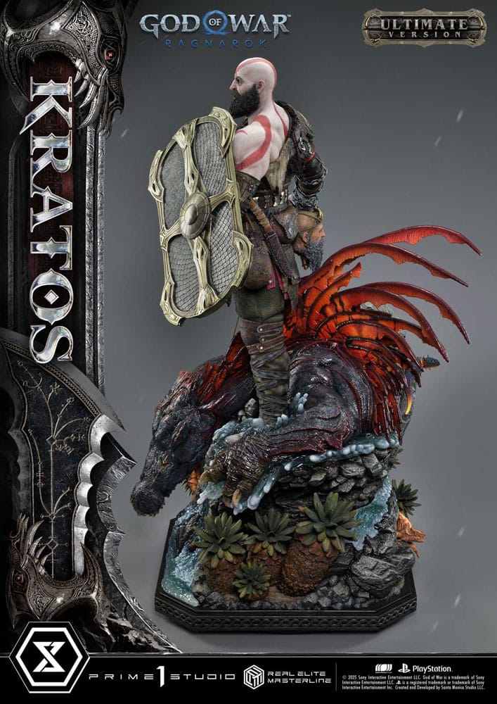 God of War Ragnarok Real Elite Kratos Ultimate Bonus Version 95 cm 1/3 Masterline Series Statue