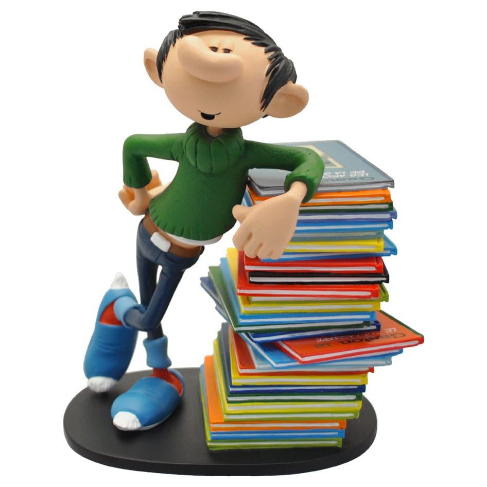 Gaston Stack of Comics 16 cm Statue