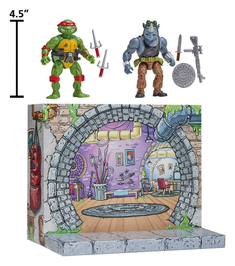 Teenage Mutant Ninja Turtles: Remastered Action Figures Raphael vs. Rocksteady