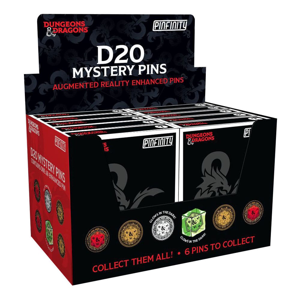 Dungeons & Dragons Pins Blind Box Mystery Mystery D20 Pins Assortment (10)