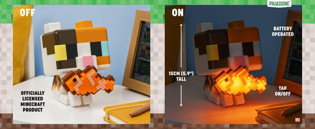 Minecraft GloBuddies Light Cat 15 cm