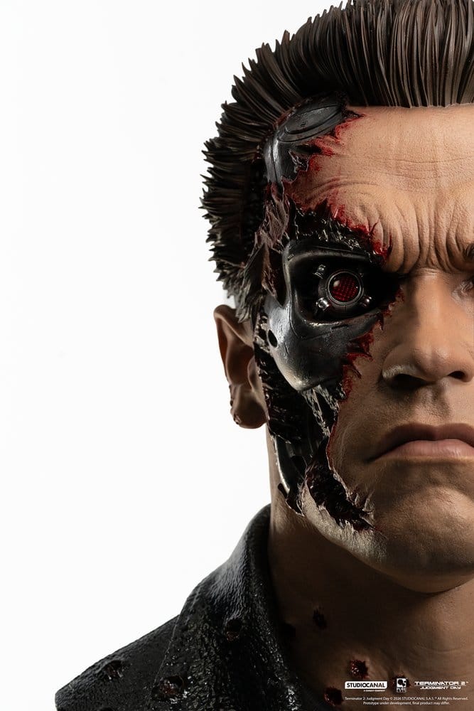 Terminator 2 Replik 1/1 T-800 Model 101 Battle Damaged Art Mask 47 cm