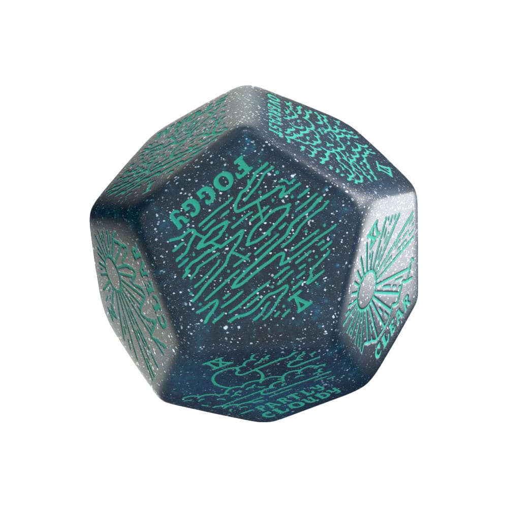 Viridian Jumbo Dice Weather Generator Die D12 Turquise