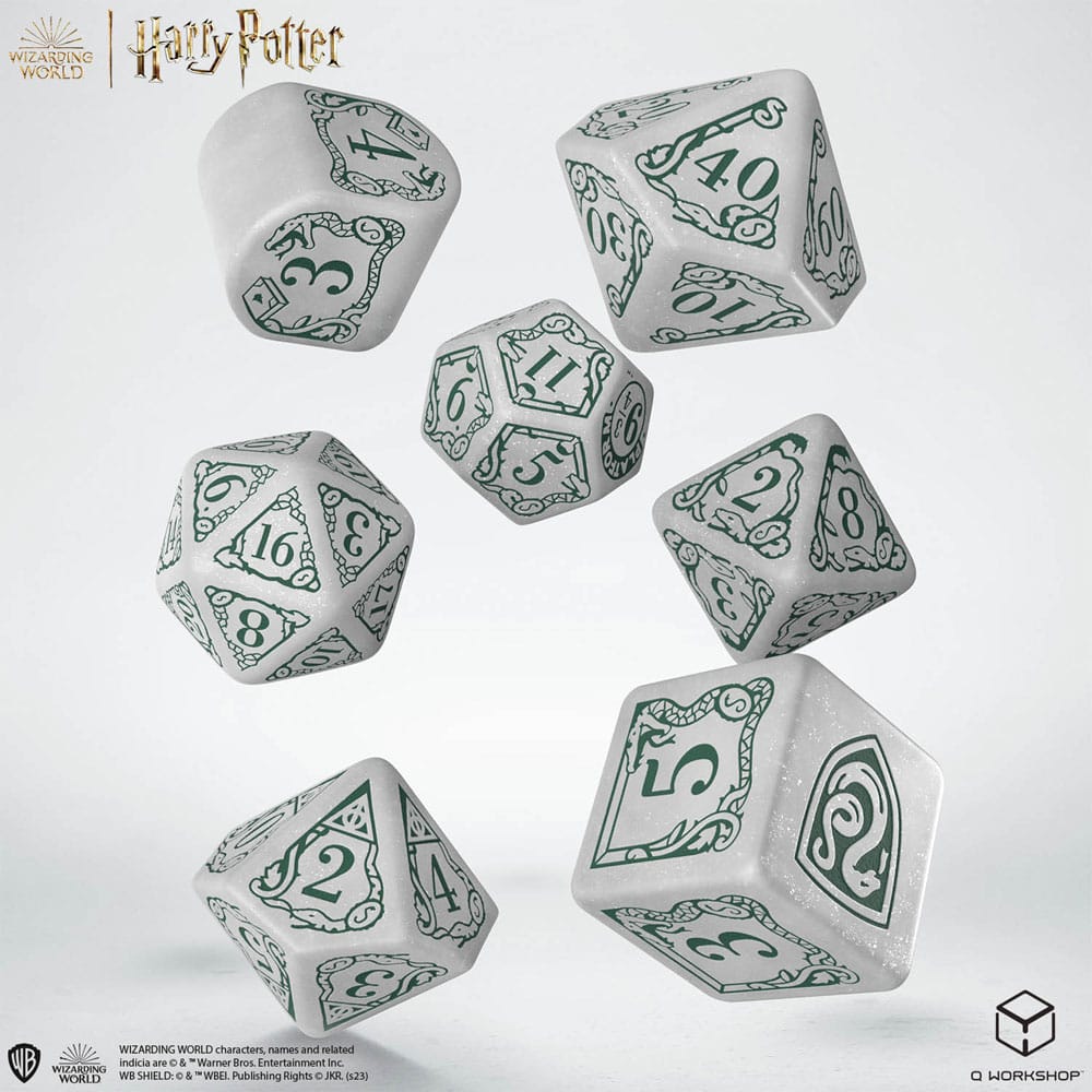 Harry potter Slytherin Modern Dice Set White