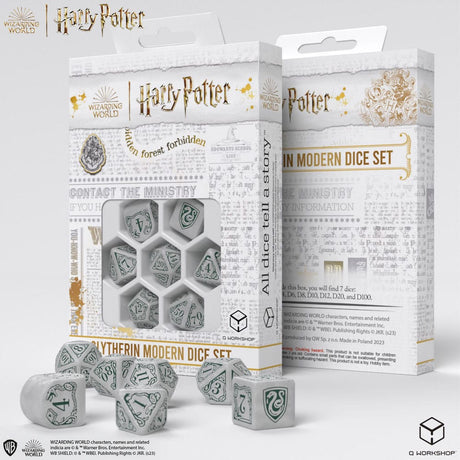 Harry potter Slytherin Modern Dice Set White