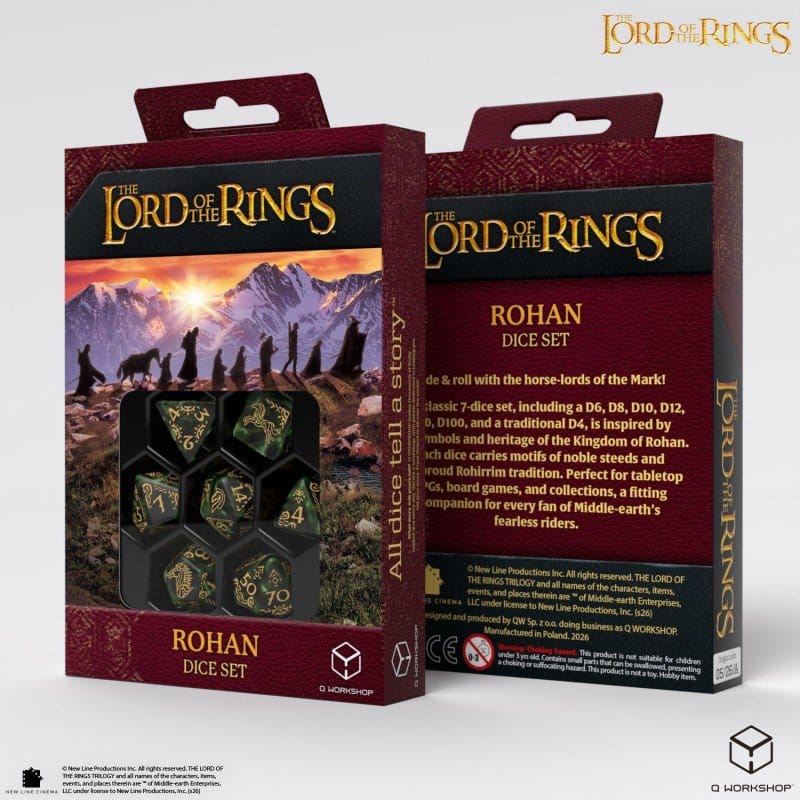 The Lord of the Rings Dice Set of 7 Rohan