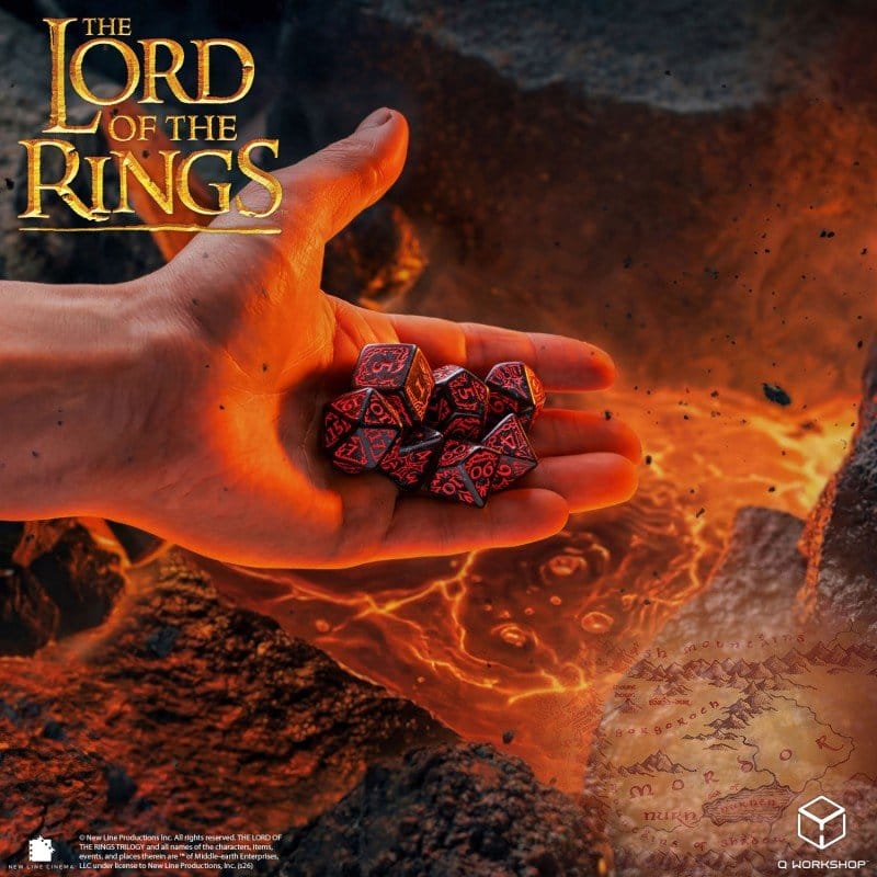 The Lord of the Rings Dice Set of 7 Mordor