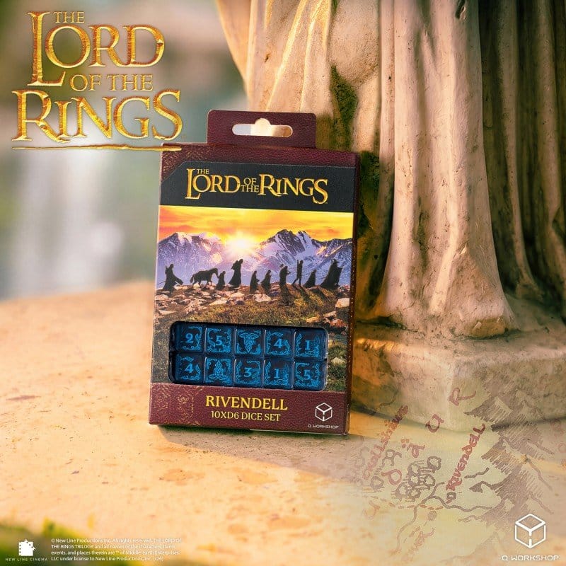 The Lord of the Rings: 10 D6 Dice Set Rivendell (Water)